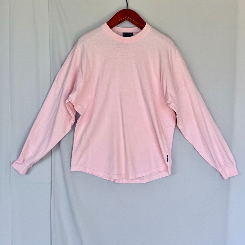 Spirit Jersey 100% Cotton Pink Sparkle Los Angeles Print Oversized T Shirt Small